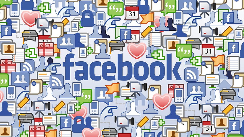 Facebook, социални мрежи, комуникация, икони на социални медии HD тапет