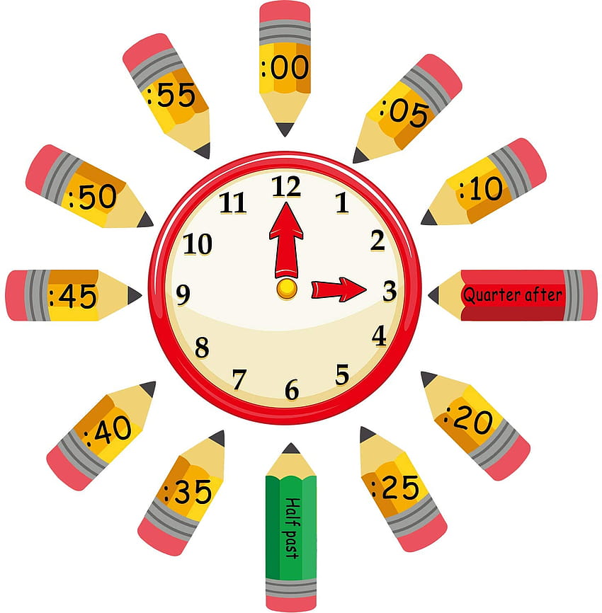 Amazon : 148 pièces horloge tableau d'affichage indiquant l'heure autocollants horloge analogique indiquant l'heure tableau retour à l'école pratique prêt à apprendre ensemble pour le premier jour d'école enseignement matériel éducatif école Fond d'écran de téléphone HD