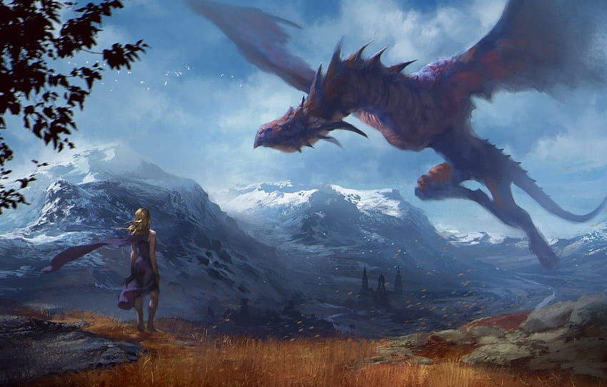 HD wallpaper: Daenerys Targaryen with Drogo illustration, game of thrones,  dragons | Wallpaper Flare