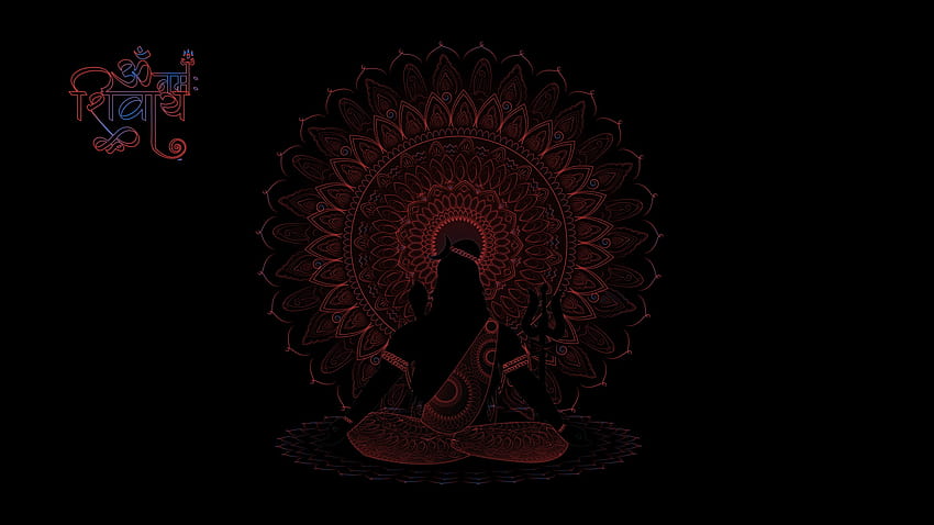 Lord Shiva , AMOLED, Black background, Illustration, Black/Dark, black god HD wallpaper