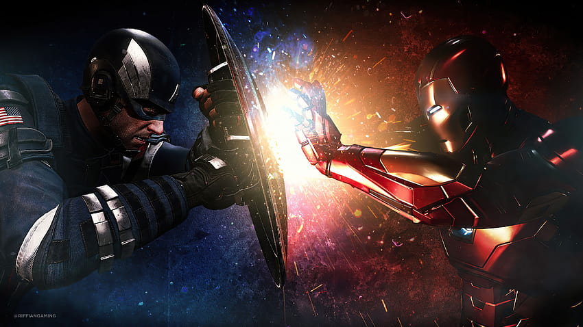 1600x900 Captain America Vs Iron Man ...qwalls, captain america fight HD тапет