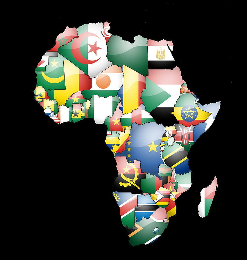 Continente africano, mappa africana Sfondo del telefono HD