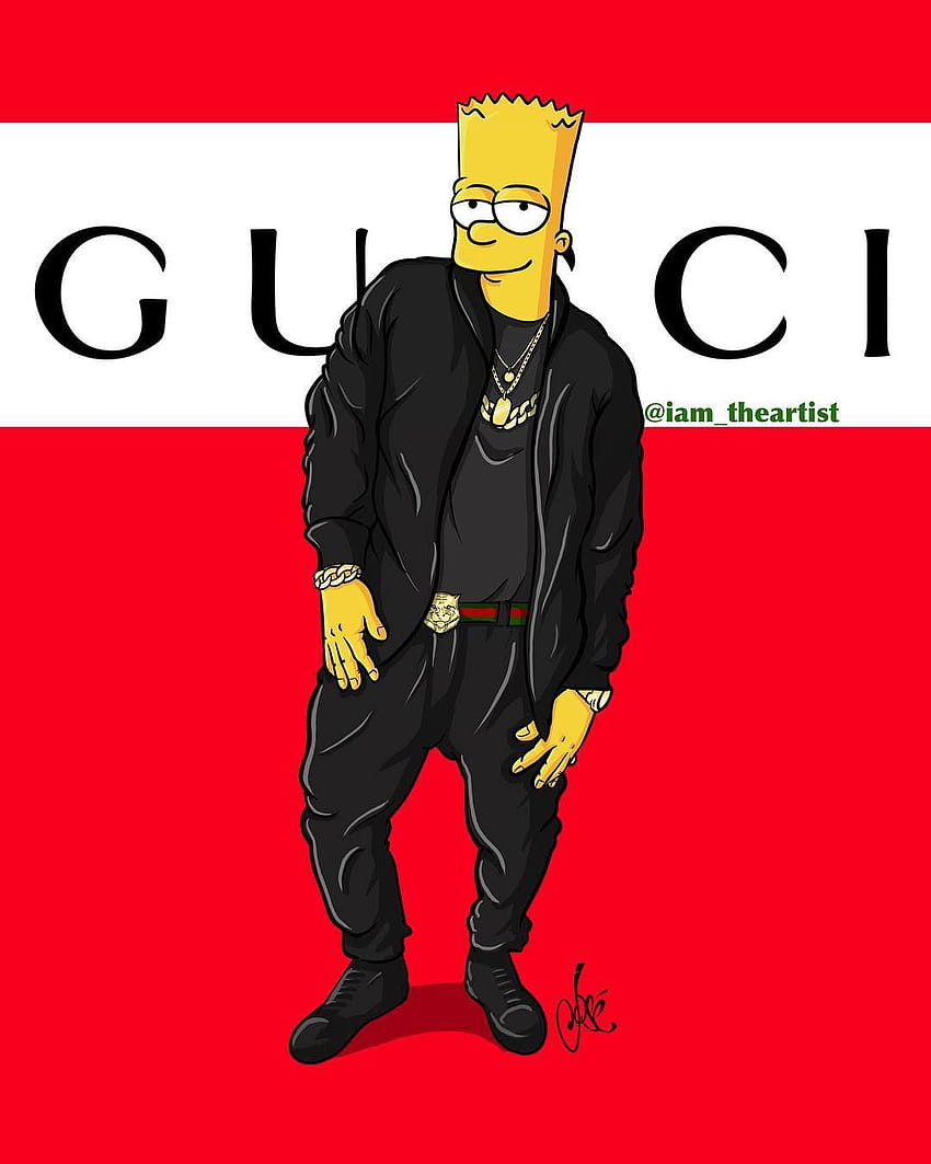 GoonzArt บน Instagram: “Bart Simpson ในปี 2020 bart gucci วอลล์เปเปอร์โทรศัพท์ HD