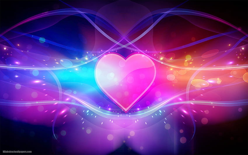 Pretty Heart Abstract, trendy heart HD wallpaper