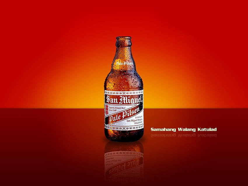 San Miguel Pale Pilsen. An extremely decent beer. HD wallpaper