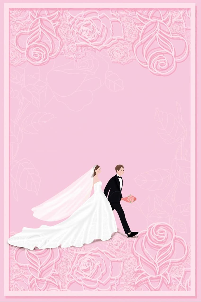 Wir sind verheiratet, romantische europäische Poster-Hintergründe, Hochzeitsplakat HD-Handy-Hintergrundbild
