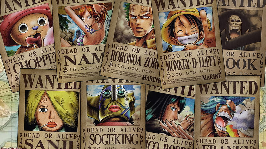 301304 One Piece, Strohhutpiraten, Wanted, Poster, Ruffy Crew HD-Hintergrundbild