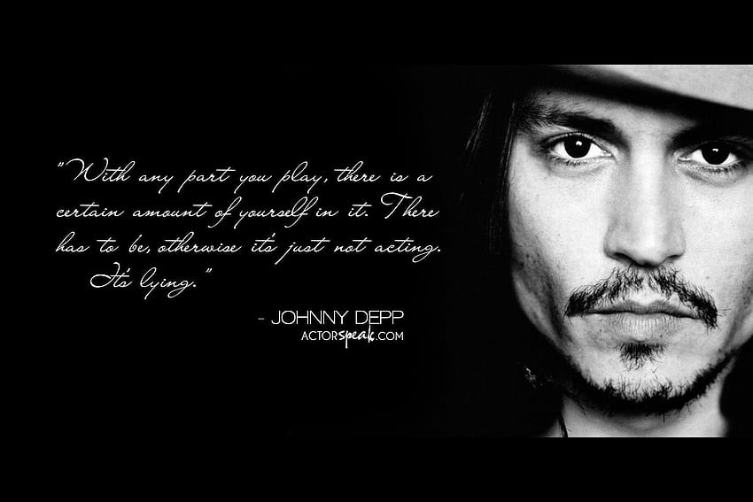 : Johnny Depp quote on acting with, johnny depp actor HD wallpaper | Pxfuel