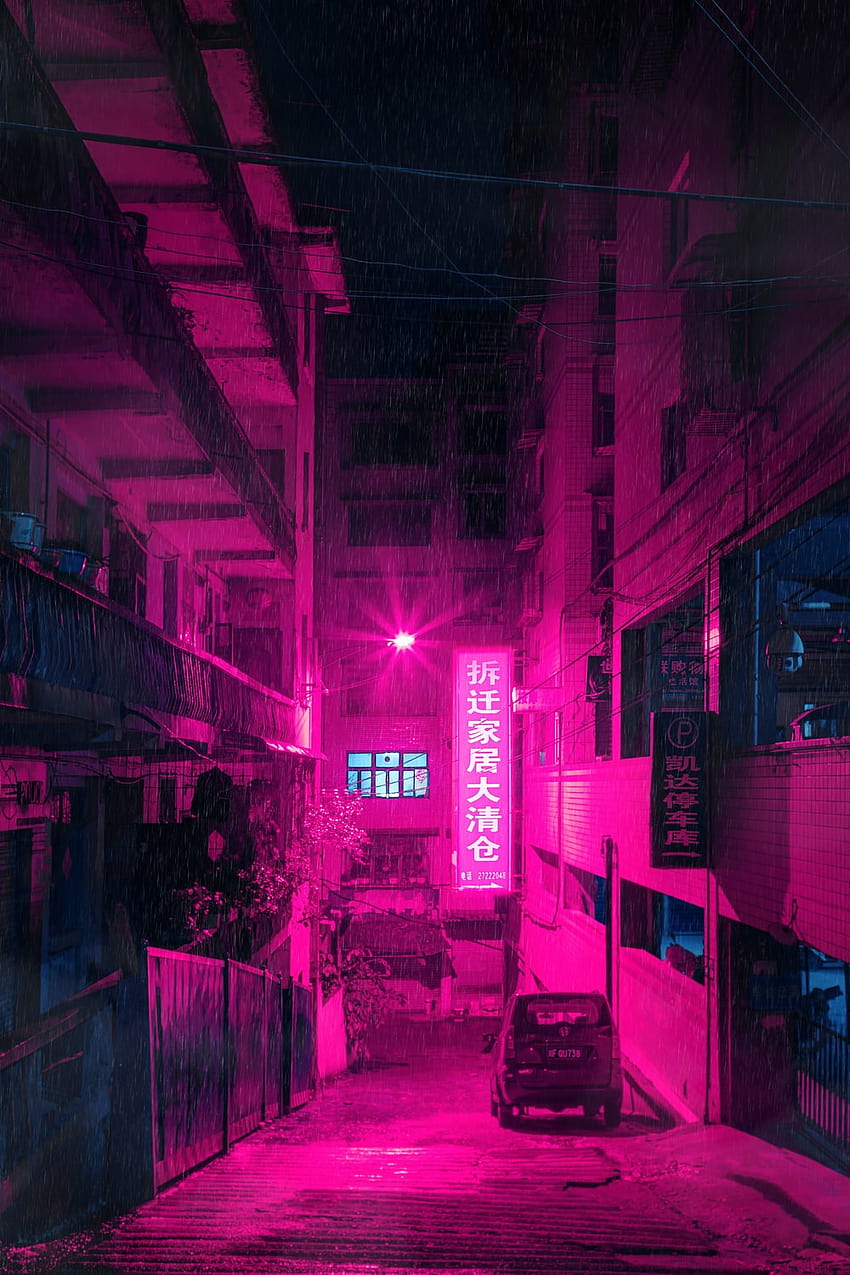 Pink LED building signed turned on – Lighting HD phone wallpaper | Pxfuel