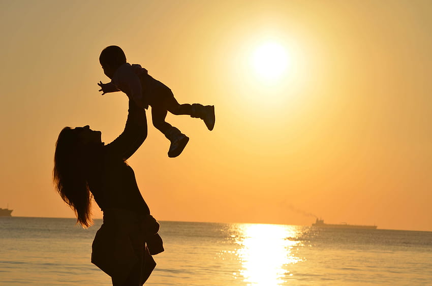 Mother, Baby, Silhouette, Mood, Lifestyle, life style HD wallpaper