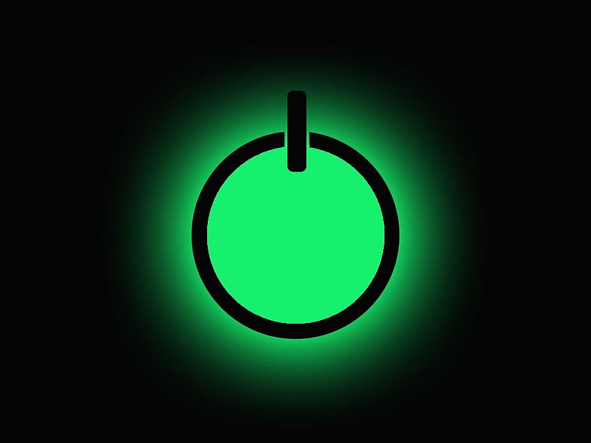 Power Buttons Green Simple Backgrounds Simple Glowing HD wallpaper