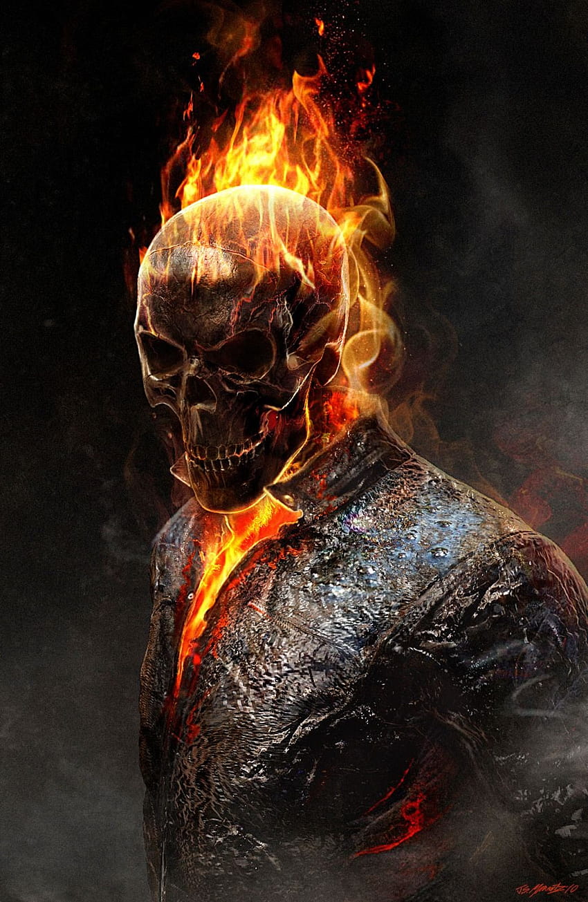 Ghost Rider Skull โครงกระดูกผี วอลล์เปเปอร์โทรศัพท์ HD
