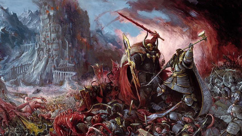 Fantasy-Schlacht, Warhammer-Kunst, Warhammer-Fantasy-Schlacht HD-Hintergrundbild