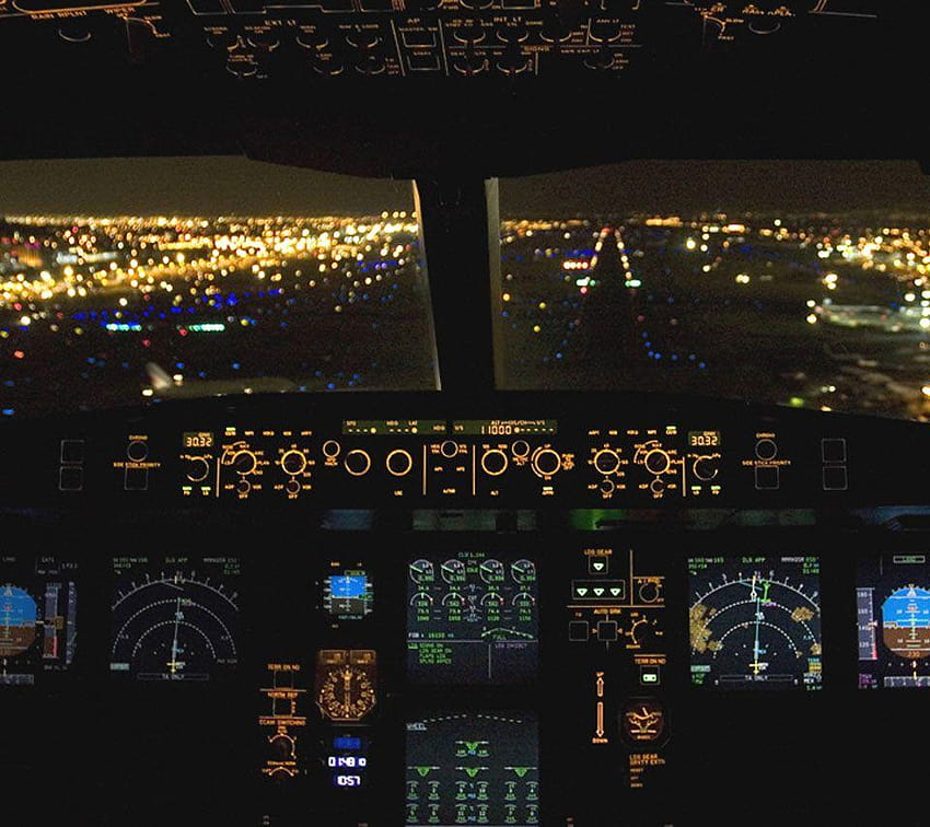 Alta definizione: Cockpit, 49 Full Cockpit, cabina di pilotaggio aereo Sfondo HD