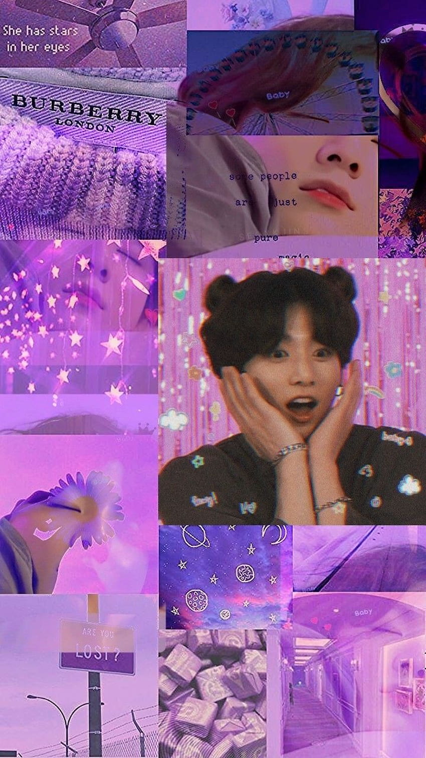 BTS Aesthetic JK, jungkook purple HD phone wallpaper
