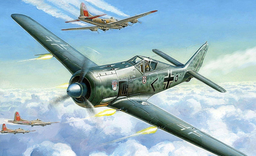 アート スカイ フォッケ、フォッケウルフ fw 190 高画質の壁紙