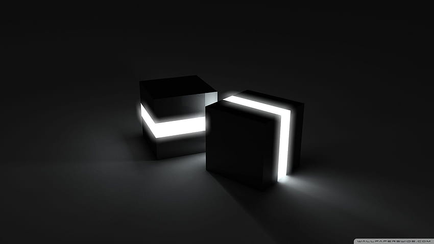 Black Cubes ❤ para Ultra TV • Alta resolución de panorámica ancha y oscura en 3D fondo de pantalla