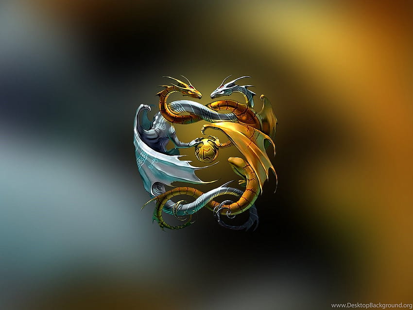 Kampfkunst-Yin-Yang-Logo und 03, Kung-Fu-Symbol HD-Hintergrundbild