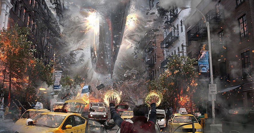 Avengers: Infinity War: New York Street ...pinterest, битката на Отмъстителите в Ню Йорк HD тапет