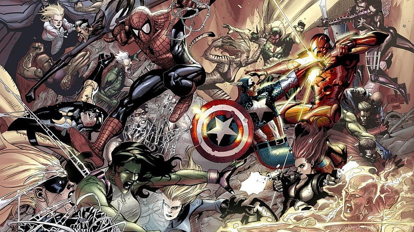 Iron Man Spider man Captain America Marvel Comics Backgrounds HD wallpaper  | Pxfuel