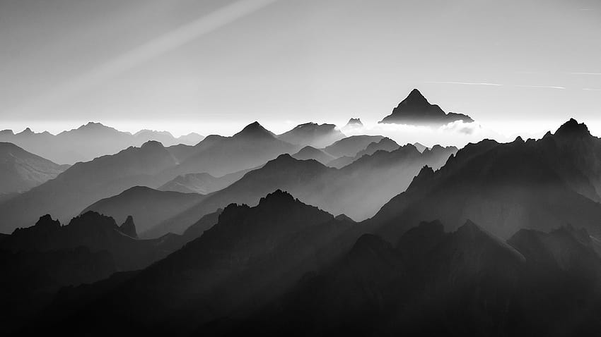 Grauer Berg HD-Hintergrundbild