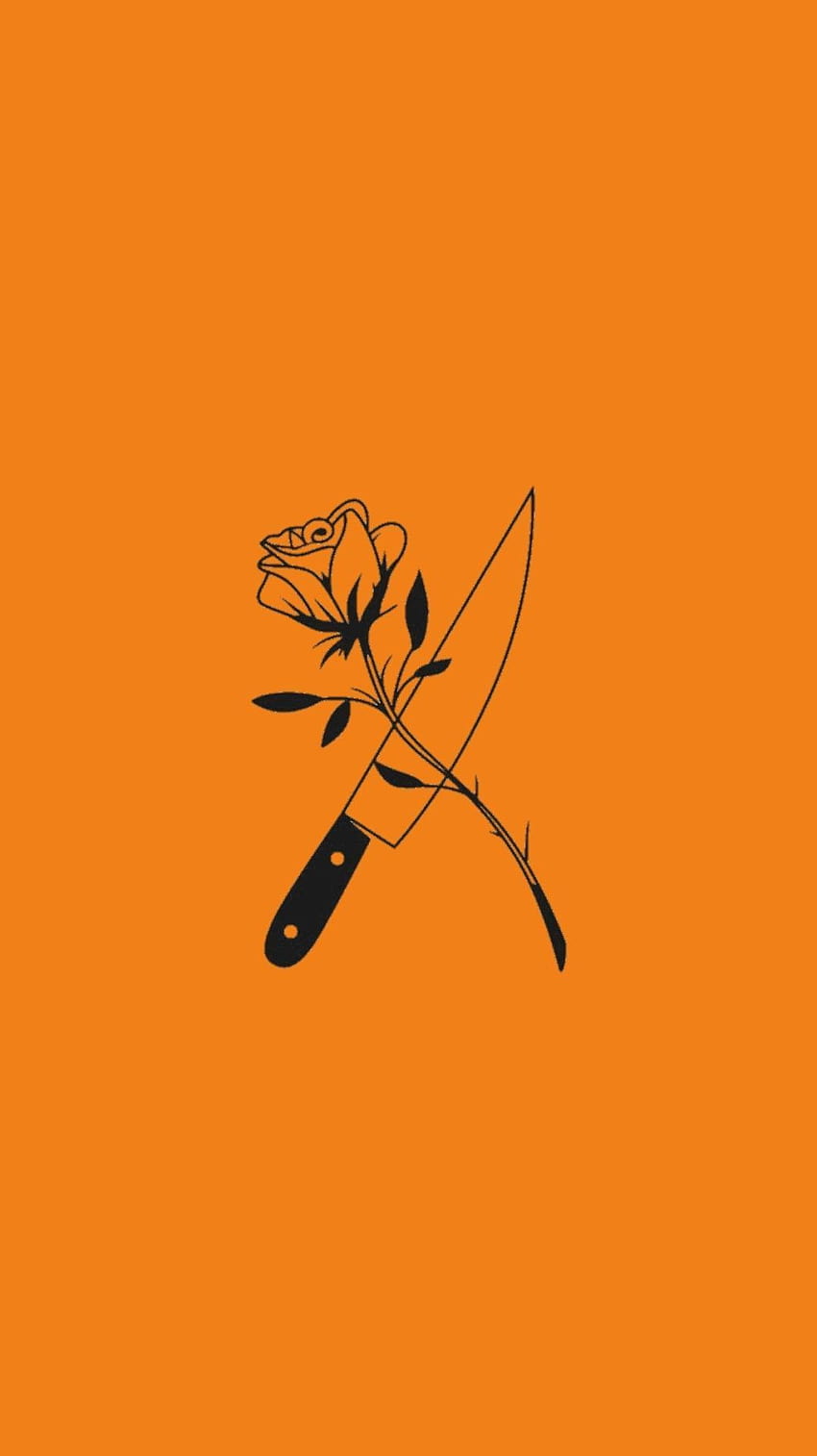 Orange Grunge Aesthetic, orange baddie HD phone wallpaper