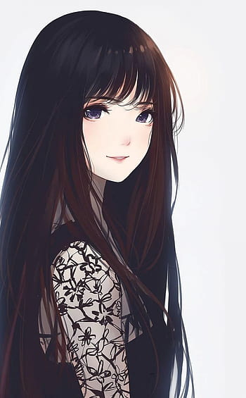 Sticker Cute Anime Girl Freetoedit Tumblr Png Tumblr  Long Hair Anime Girl  PNG Image  Transparent PNG Free Download on SeekPNG