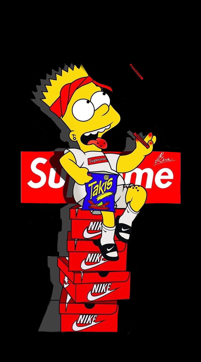 Bart Simpson Nike, bart nike Fond d'écran de téléphone HD