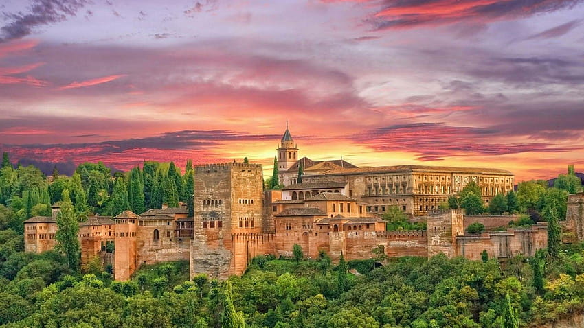 Alhambra-Palast, Granada HD-Hintergrundbild