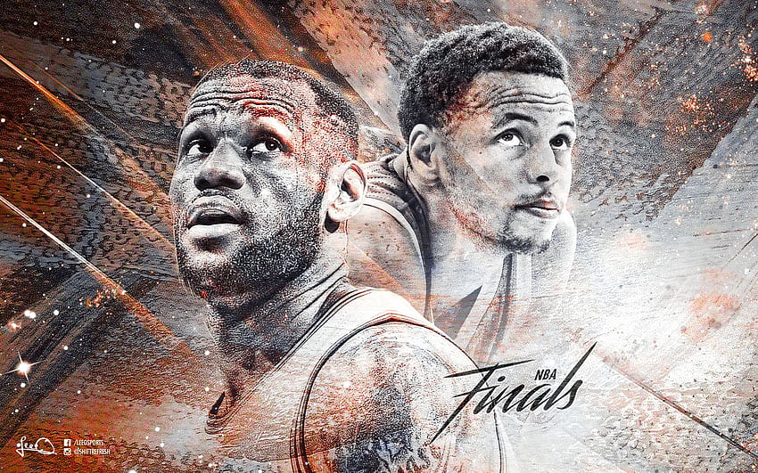 2015 NBA Finals LeBron gegen Curry Basketball, Curry gegen James HD-Hintergrundbild