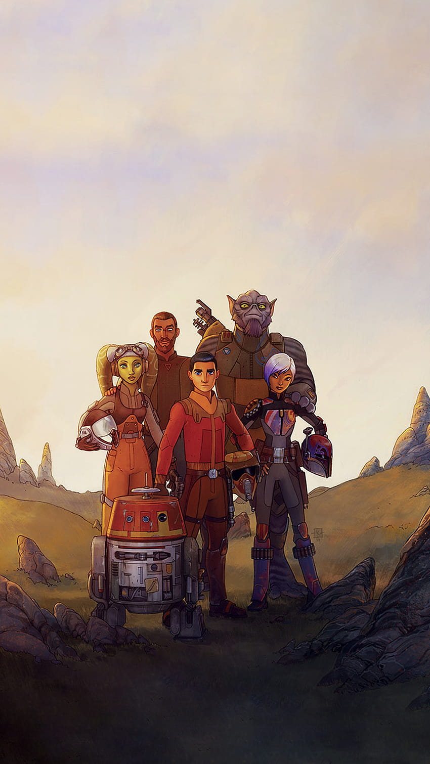 Wanted to give Star Wars Rebels some love, so converted the art of Star Wars Rebels book cover into a Mobile : r/iphone, iphone star wars rebels HD phone wallpaper