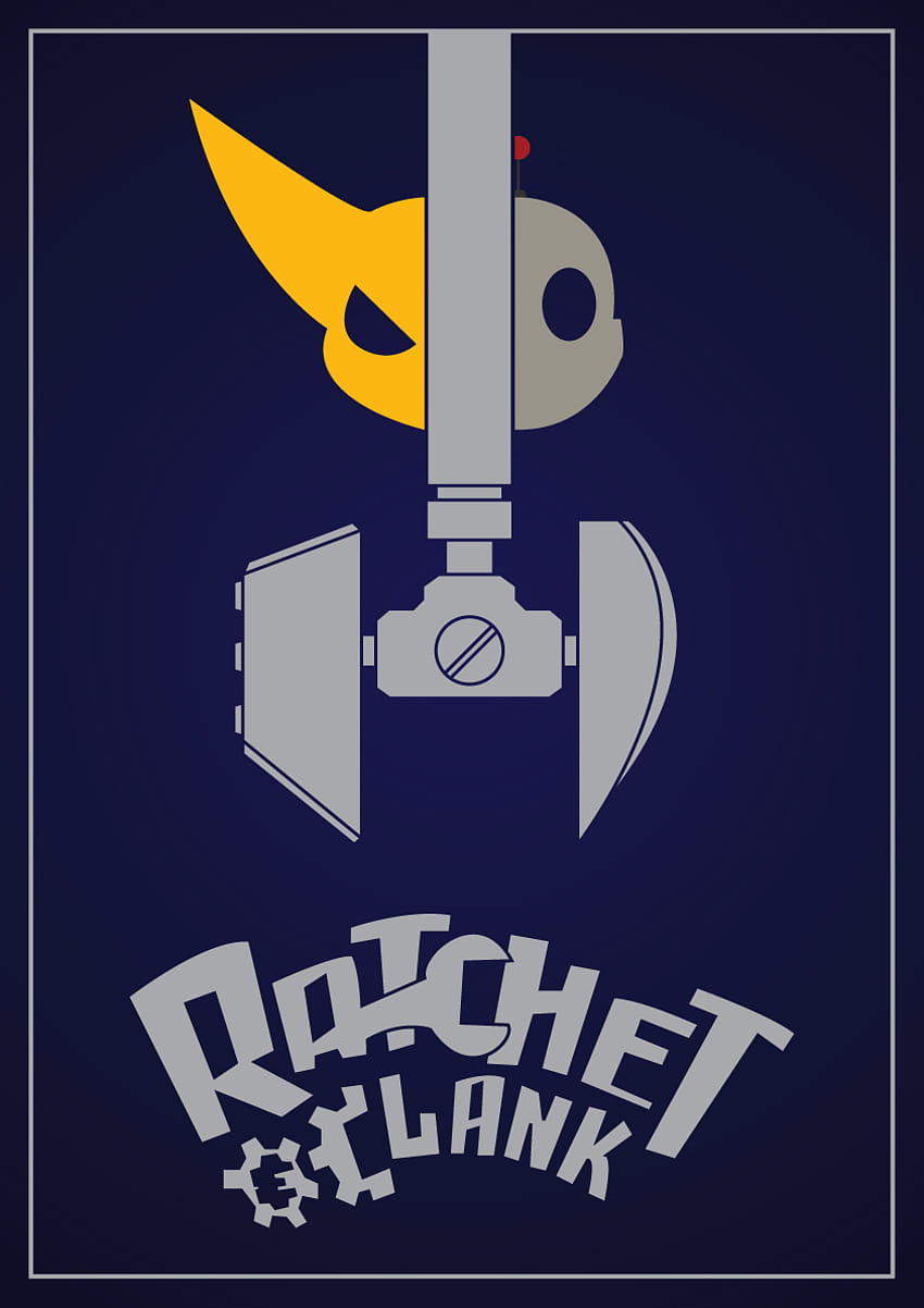 Poster minimalis Ratchet & Clank oleh saya: RatchetAndClank, telepon ratchet dan clank wallpaper ponsel HD