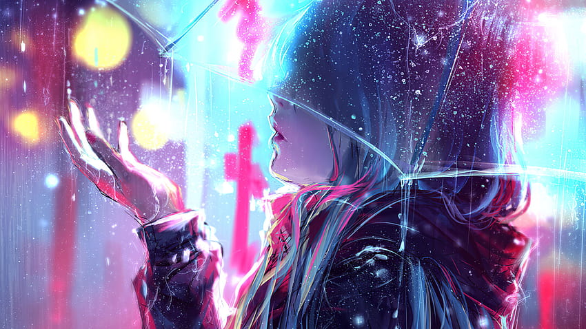 Wallpaper anime girl, cyberpunk, Girls #25417