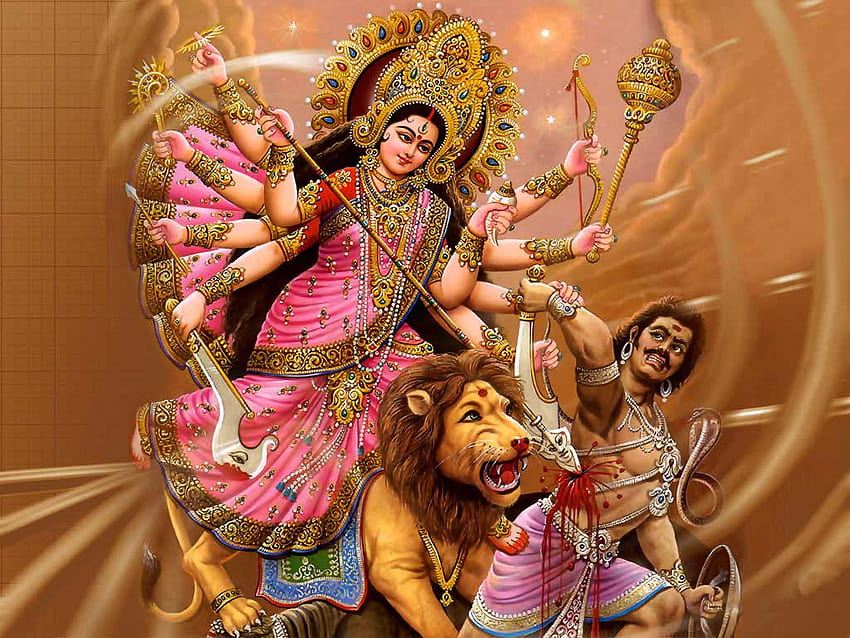 สุดยอด 3 Durga Maa บนสะโพก, durga mata mobile วอลล์เปเปอร์ HD