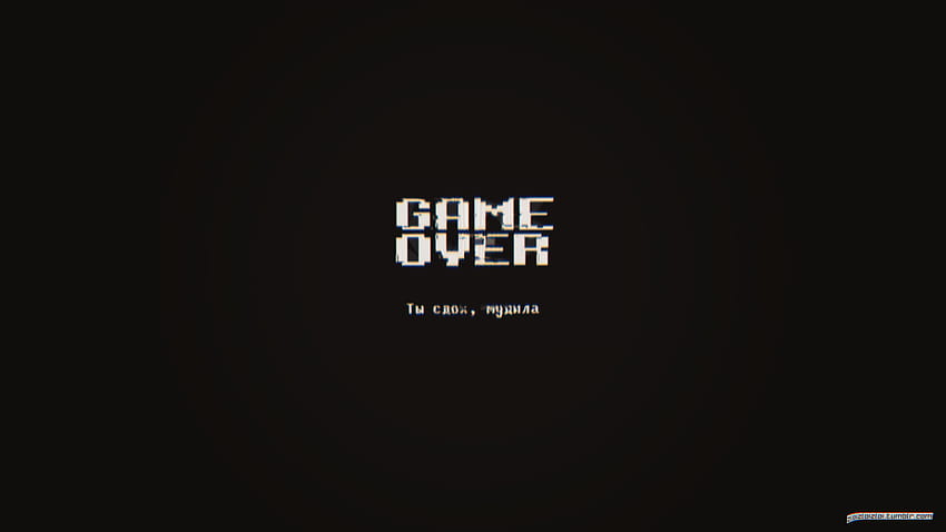 Game Over Minimal Dark Black [1920x1080], black aesthetic 1920x1080 HD wallpaper