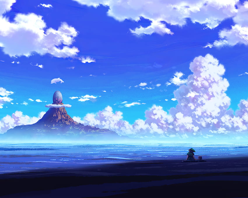 1280x1024 Anime Scenery Sitting 1280x1024 Resolution , Backgrounds, and HD wallpaper