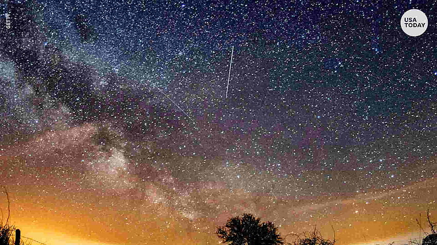 Идва в небето близо до вас: метеорен поток Лириди, метеорен поток персеиди 2019 г. HD тапет