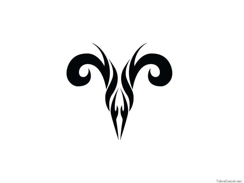5. Aries Tribal Animal Tattoo - wide 5