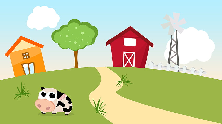 Cartoon Farmyard. Simple Is Loading With Cartoon Farmyard, cartoon farm  background HD wallpaper | Pxfuel