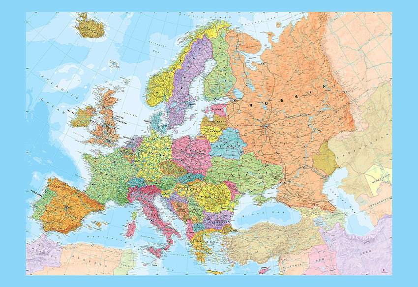 Mapa de Europa, mapa de Europa fondo de pantalla