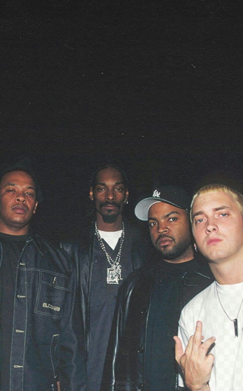 Dr. Dre, Snoop Dogg, Ice Cube & Eminem, nwa естетика HD тапет за телефон