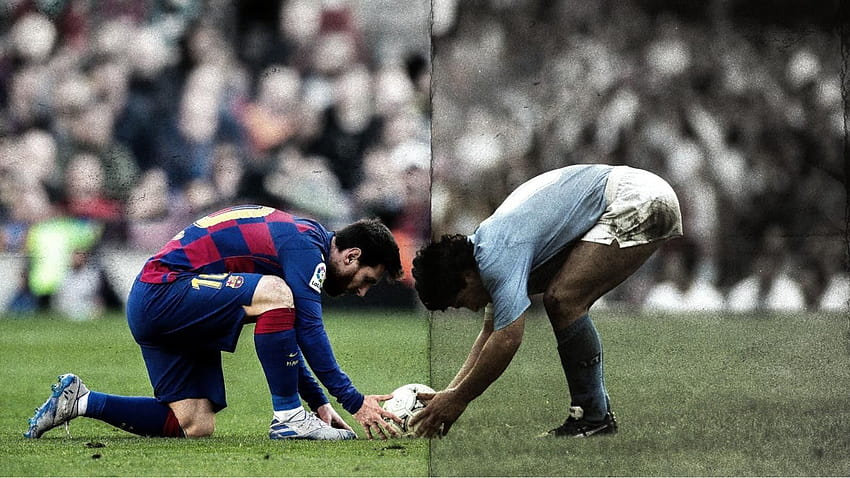 Messi perderia uma das coisas mais valiosas que tem no Barcelona por causa de Diego Maradona, messi maradona papel de parede HD