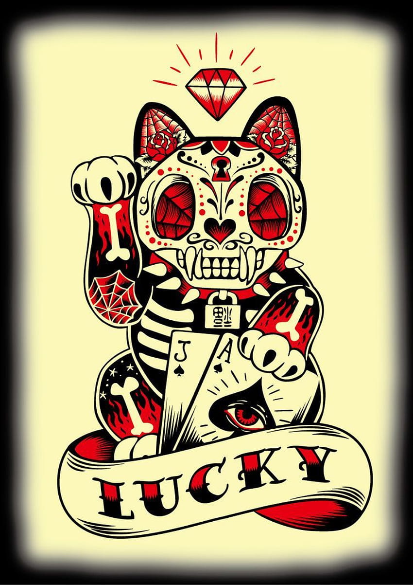 How to Tattoo LUCKY CAT 