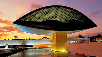 Wallpaper ID 1356210  reflection tourism arts culture and  entertainment architecture curitiba connection museum of the eye  nature brazil cloud  sky day oscar niemeyer free download