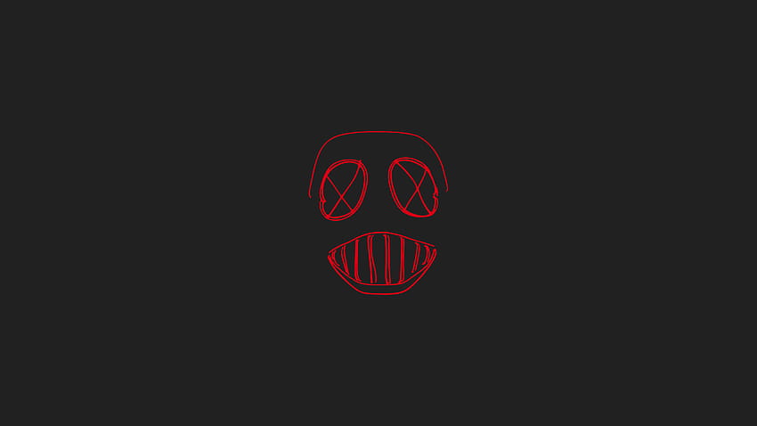 : mask, neon, cybernetics, cyber, hackers, hacking, digital, art gallery, red, dark, computer, security, fantasy art, outlaws, criminal, graphy, game logo, LED headlight, LEDs, Light armor, Platinum Conception 5120x2880, mask logo HD wallpaper
