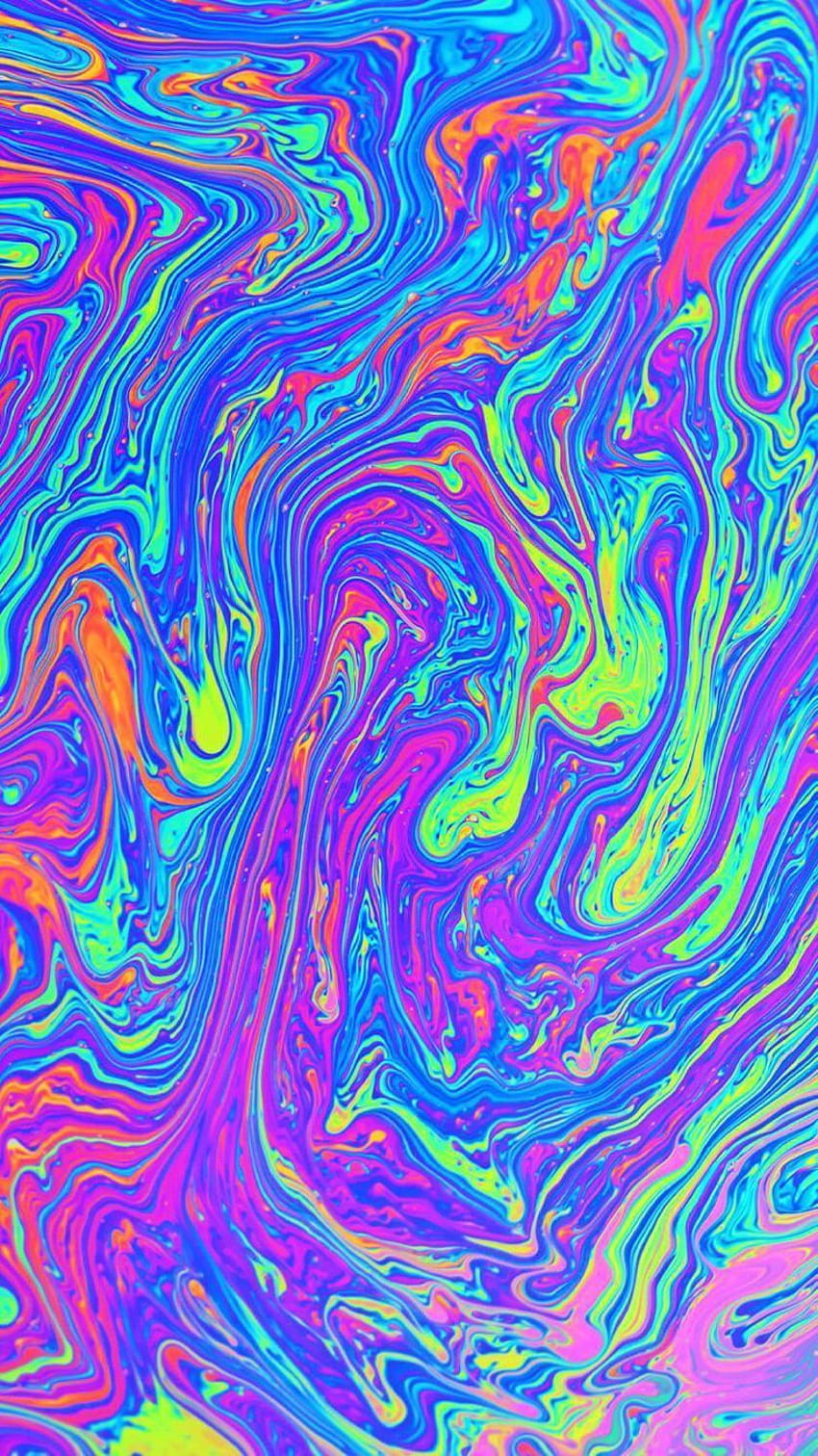 Colourful Fluid design, ink graphy colorful texture HD phone wallpaper