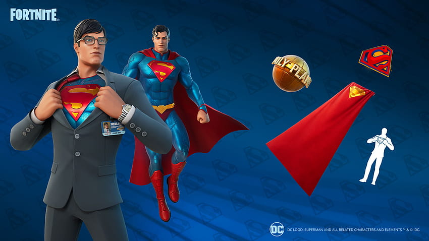 Superman de DC vuela a Fortnite: ¡desbloquea a Clark Kent, Superman y más con misiones especiales!, superman fortnite fondo de pantalla