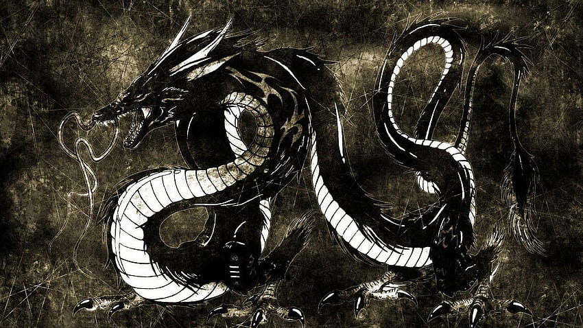 1366x768 Year Of The Dragon, 2012, Water Chinese Dragon, Black, chinese dragons HD wallpaper