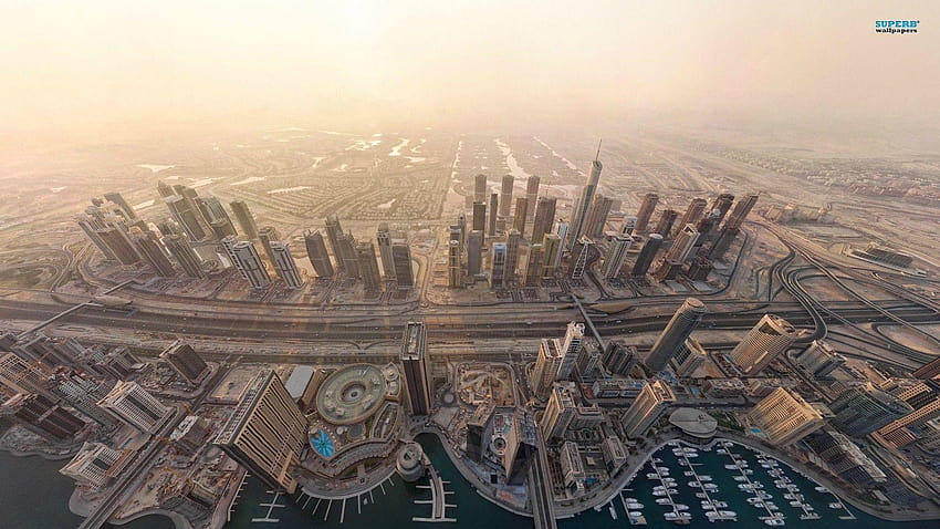 Rozwój miast w Dubaju i Tapeta HD