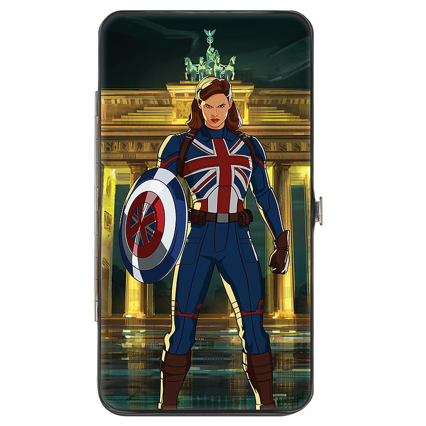Wallet Hinged PU Marvel Studios What If Captain Carter Shield Pose and Logo HD phone wallpaper